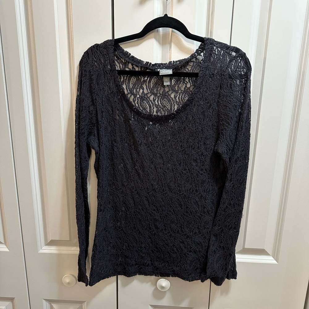 Elegant Black Lace Top